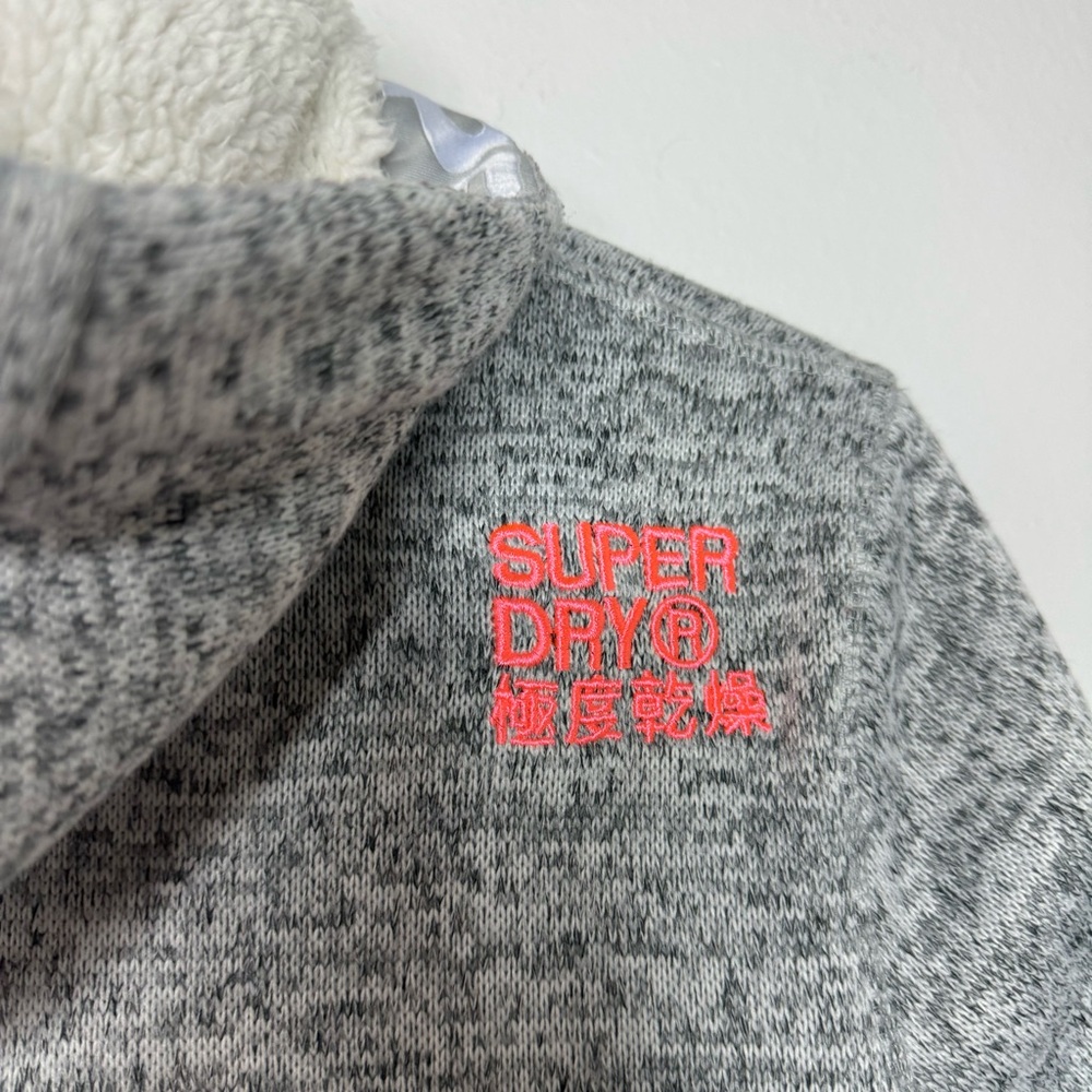 Superdry Gray Storm Colour Pop Zip Hoodie - Picture 4 of 9